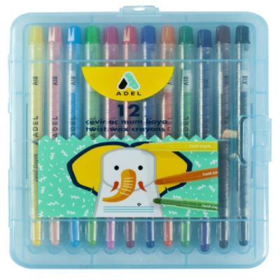 cepte ofis ADEL ÇEVİR AÇ MUM BOYA 12 RENK