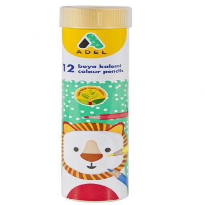 cepte ofis ADEL KURU BOYA 12 RENK TAM BOY METAL TÜP