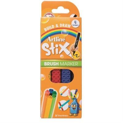 cepte ofis ARTLİNE STİX BRUSH MARKER KALEM SETİ 4'LÜ