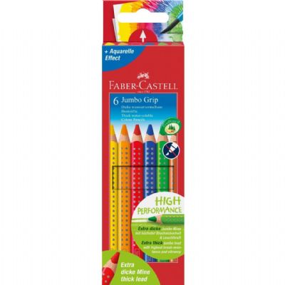 cepte ofis FABER CASTELL GRİP JUMBO KURU BOYA KALEMİ 6 RENK 5170110906