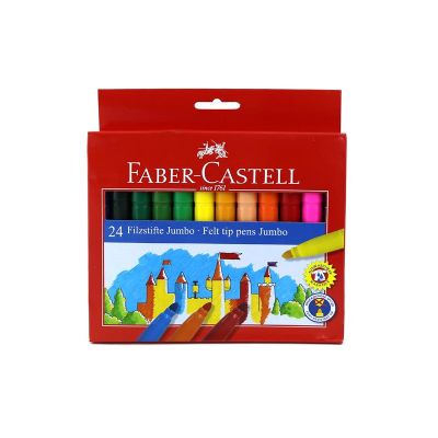 cepte ofis FABER CASTELL JUMBO KEÇELİ KALEM 24'LÜ 554324