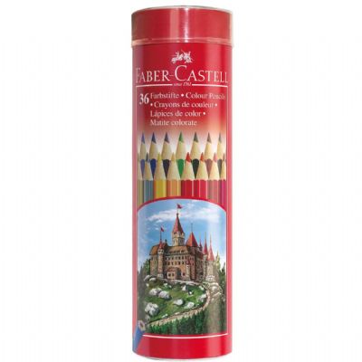 cepte ofis FABER CASTELL METAL TÜPTE KURU BOYA KALEMİ 36 RENK 5173115060