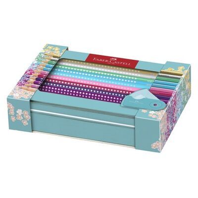 cepte ofis FABER CASTELL PARLAK RENK KURU BOYA KIZ SETİ