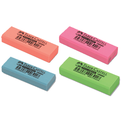 cepte ofis FABER CASTELL RENKLİ SİLGİ PVC-FREE 5130189661-189660