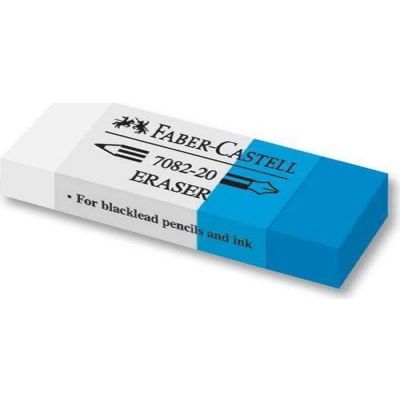 cepte ofis FABER CASTELL SİLGİ MAVİ BEYAZ 7082-20