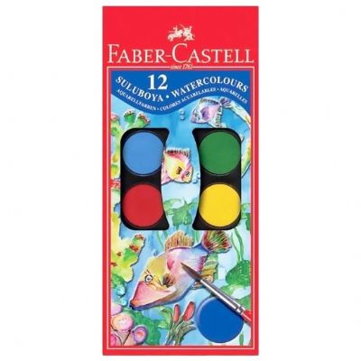 cepte ofis FABER CASTELL SULUBOYA BÜYÜK BOY 12 RENK 5292125012