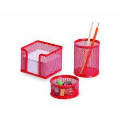 cepte ofis GIPTA METAL MASA SETİ 3 PARÇA KIRMIZI