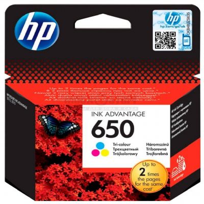 cepte ofis HP 650 RENKLİ KARTUŞ CZ102AE