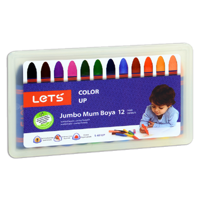 cepte ofis LETS JUMBO MUM BOYA 12 RENK L-6512P