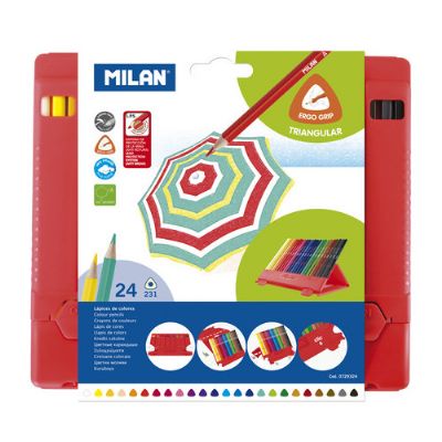 cepte ofis MİLAN KURUBOYA ÜÇGEN PLASTİK KUTU 24'LÜ