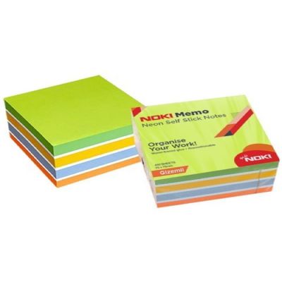 cepte ofis NOKİ MEMO 75*75 NEON GİZEMLİ KÜP BLOK 450 SAYFA