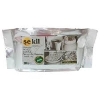 cepte ofis ÖZKAN ŞEKİL SERAMİK KİL 500GR BEYAZ