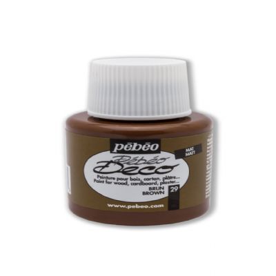 cepte ofis PEBEO DECO MAT AHŞAP BOYA KAHVERENGİ 110 ML 205*29