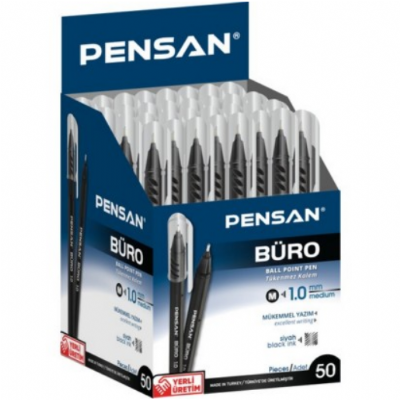 cepte ofis PENSAN 2270 TÜKENMEZ KALEM 50'Lİ SİYAH
