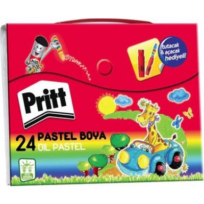 cepte ofis PRİTT ÇANTALI PASTEL BOYA 24 LÜ 1048064