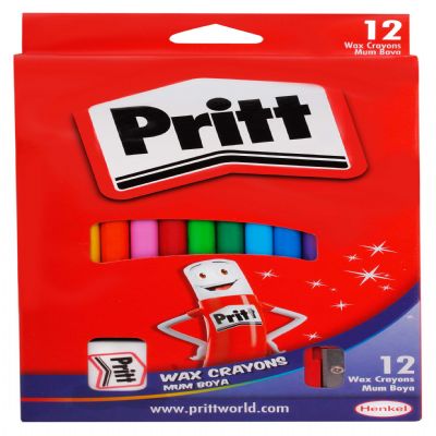 cepte ofis PRİTT SİLİNEBİLİR WAX CRAYON BOYA 12'Lİ 1433960