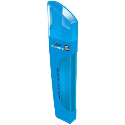 cepte ofis SERVE DOUBLE 07 UÇ + FOSFORLU KALEM MAVİ